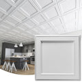 24-Pack 24x24 Inch PVC Drop Ceiling Tiles Waterproof & Glue-Up - White, 2x2ft Variation