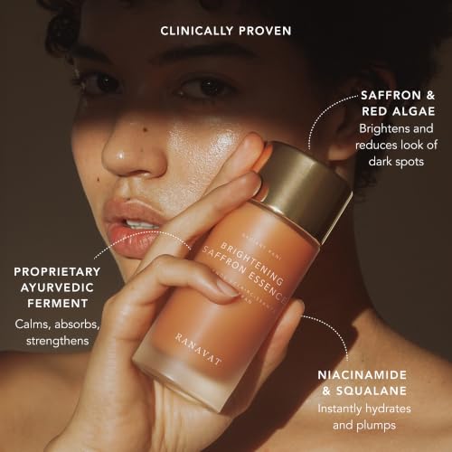 RANAVAT Mini Brightening Saffron Facial Essence 1 fl oz - Hydrating Toner with Niacinamide & Squalane