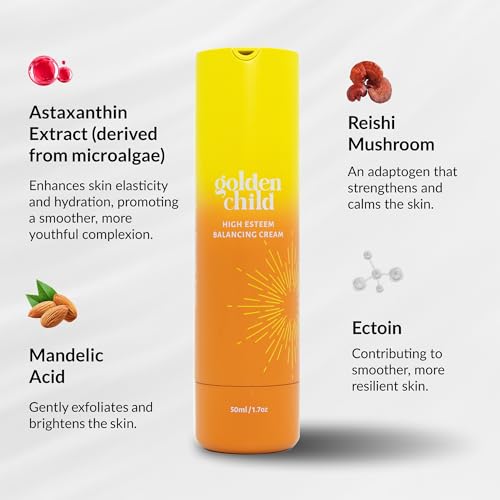 Goldem Child - High Esteem Balancing Cream - Lightweight Hydrating Face Cream for Sensitive, Dry Skin. Soothes Redness, Strengthens Skin Barrier. 50ml/1.7 oz