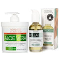 Advanced Clinicals Aloe Vera Skin Repair Cream + Collagen Lifting Body Oil Set