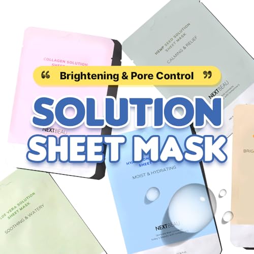 Solution Sheet Mask Variety Pack 10 Sheets - 5 Types, Daily Skincare, Koreа