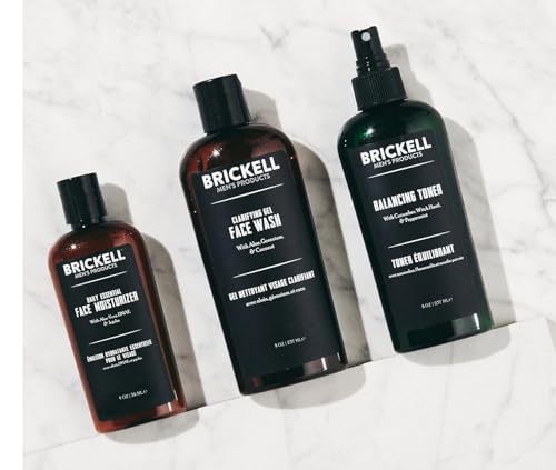 Brickell Men's Scented Daily Face Cleanse Routine for Oily Skin with Hyaluronic Acid & Aloe
