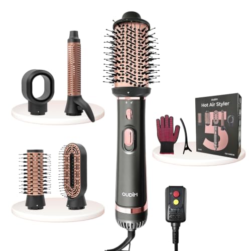 5-in-1 Hot Air Styler & Hair Dryer Brush - Ionic Multi-Styler with 5 Attachments