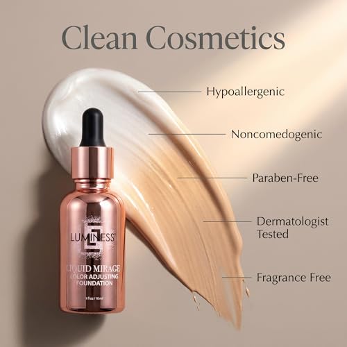 Liquid Mirage Color Changing Foundation for Mature Skin - Light 02, Hydrating, Skincare-Infused Makeup