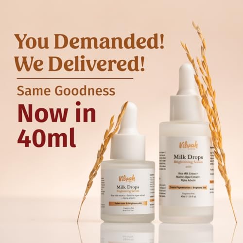 Brightening Skin Serum with Rice Milk & Marine Algae - 40ml, Vegan, All Skin Types