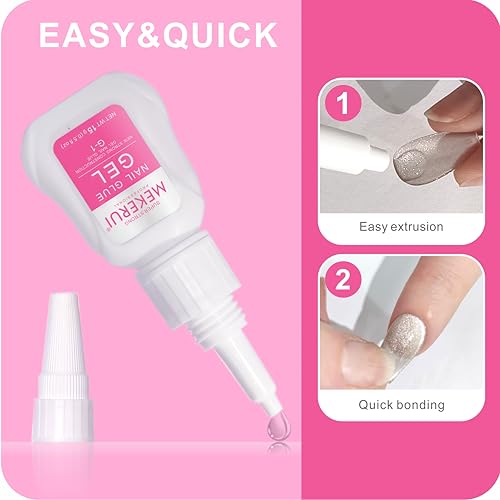 Nail Glue & Remover Kit - Long-Lasting Gel, Quick Removal, 1 Fl Oz - Professional Bundle