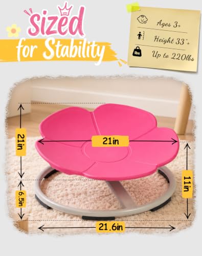 Pink Petal Sensory Spinning Chair for Autistic Kids & Teens - Oranmew