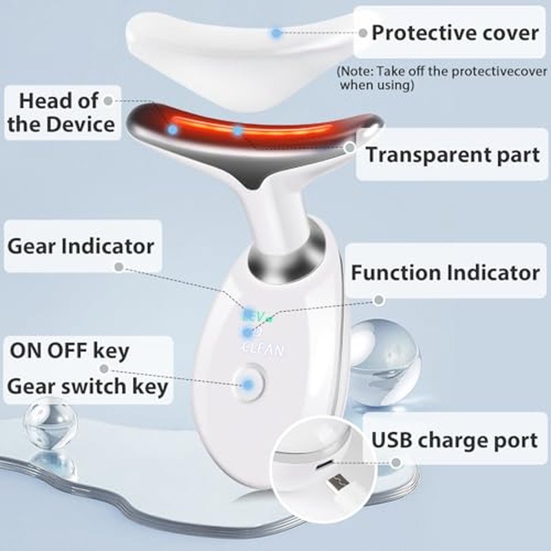 3 in 1 Face ??cuIpting Tool, 7 Color Mode, Facial Massager for Face and Neck, at-Home Facial Beauty De??ice for Skin Care, Face ??cuIpting Wand