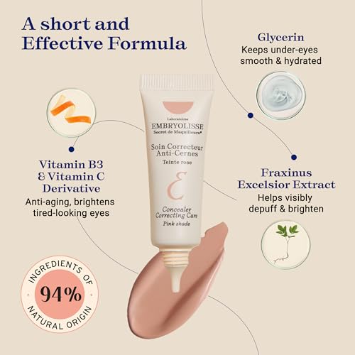 Embryolisse Hydrating Under Eye Concealer Pink 0.27 Oz - Natural Brightening
