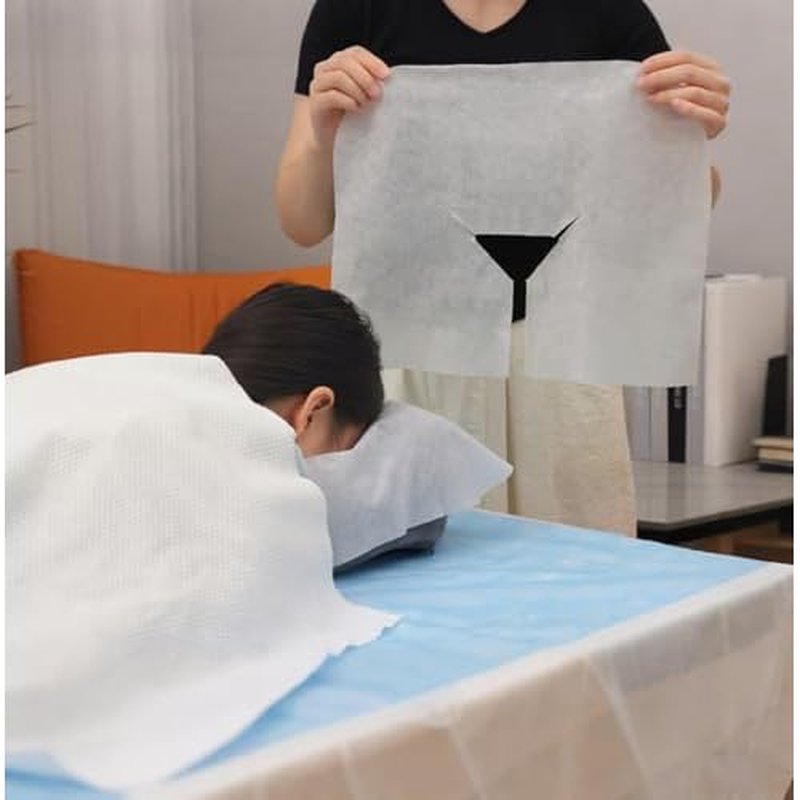 300 Pcs Disposable Face Cradle Covers for Massage Chairs Headrest Covers Massage Table Ultra Soft Non Sticking, Face Head Rest Covers,Face Cushion Cover