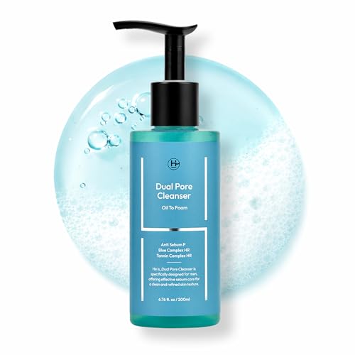 Dual Pore Cleanser, 2-in-1 Oil to Foam Face Wash with Salicylic Acid ? Blackhead Remover & Pore Minimizer ? Korean Skincare for Sebum Control, 200ml (6.76 fl.oz)