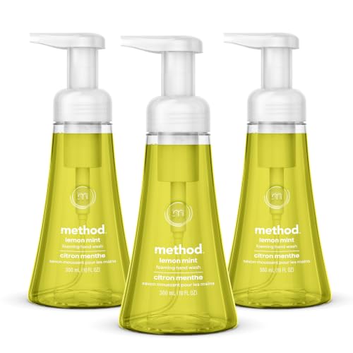 Method Lemon Mint Foaming Hand Wash 10oz 3-Pack – Gentle, Cruelty-Free Cleanser