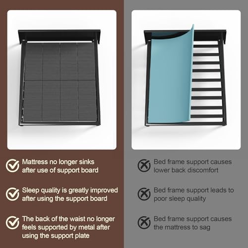 BBX-G 54x75 Inch Foldable Spring Box Bunkie Board - Low Profile, Moisture Resistant, Noise Minimizing Bed Support
