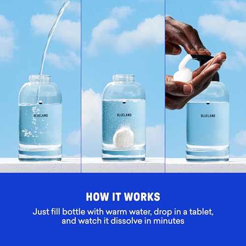 BLUELAND Classic 4-Pack Refillable Foaming Hand Soap Tablets - Variety Scents