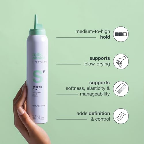 Milk Shake Shaping Foam - Strong Hold Mousse, 6.8 Fl Oz