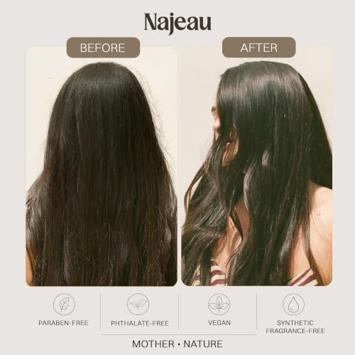 NAJEAU Hair Serum with Marula & Argan Oils for Frizz Control & Shine - Vegan, Paraben-Free