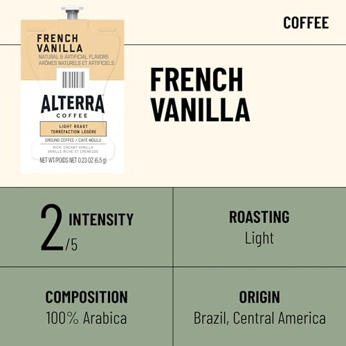 Flavia Alterra French Vanilla Coffee Freshpacks 100 Count for Flavia Brewers - Light Roast