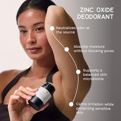 Natural Zinc & Charcoal Deodorant for Men & Women - Eucalyptus + Peppermint, 2.65 oz | Aluminum-Free & Long-Lasting