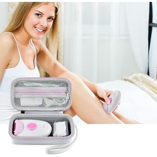 Organizer Case for Braun Silk-epil 3/3-270 Epilator & Accessories ? Hard Protective Travel Storage Box with Mesh Pocket, Holds Hair Removal Device, Shaver Head, Trimmer, Brush, Charger (Box Only)