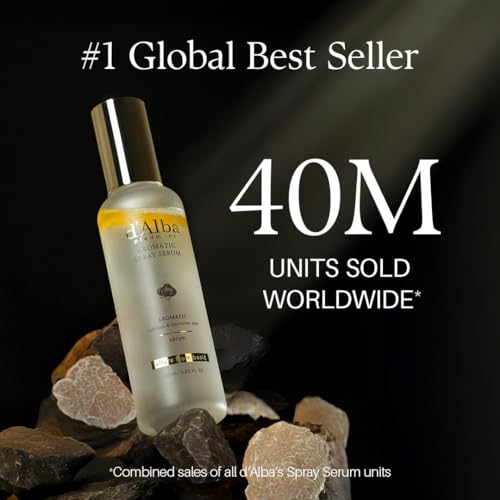 d'alba Piedmont Italian White Truffle Aromatic Spray Serum 4.05 fl oz - Hydrating Face Mist for Skin Elasticity & Glow