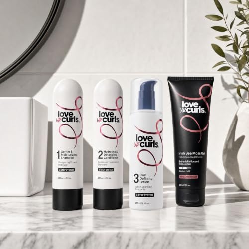Love Ur Curls Curly Hair Shampoo & Conditioner Set with Sea Moss Gel