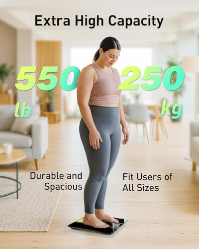 RunStar 14'' Digital Body Weight Scale Black, 550 lb Capacity, Large Numbers