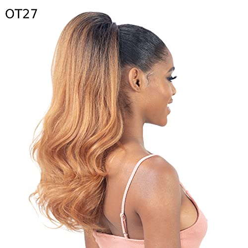 Natural Bouncy Curl Drawstring Ponytail - Jet Black 1