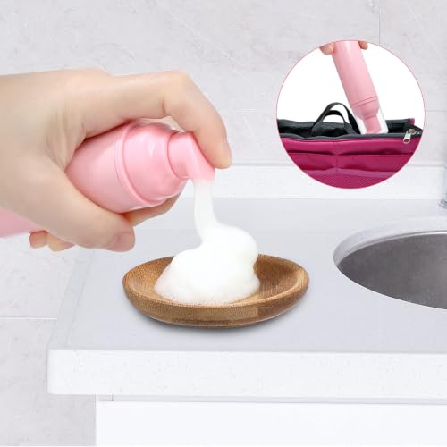Pink 50 Pack 2 oz Foam Pump Bottles Refillable Soap Dispensers for Beauty & Travel