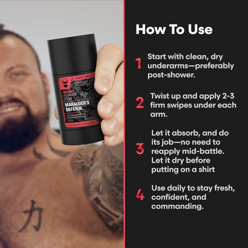 Natural Deodorant for Men Ragnarok Rising Signature Edition - Aluminum-Free, All-Day Freshness - Marauders Defense