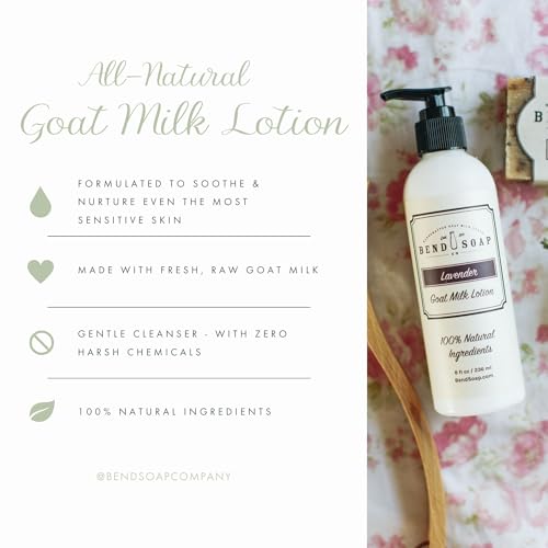 Unscented Goat Milk Lotion - Gentle Hydrating Formula for Sensitive Skin, 8oz Pack of 1
