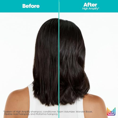 Matrix High Amplify Foam Volumizer Full Bodifying Mousse - Lightweight Lasting Volume, Thickening & Conditioning Shine, For Fine and Limp Hair, Salon Hair Styling, 8.3 Fl Oz