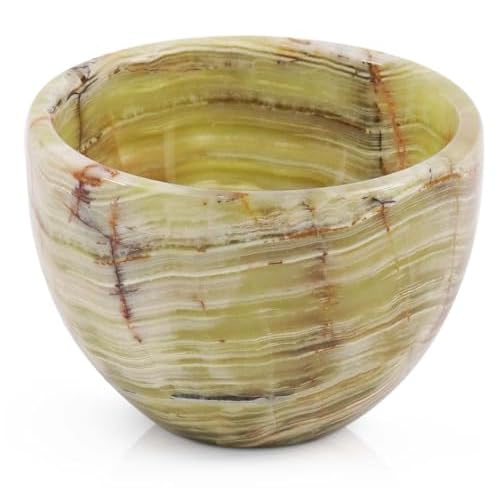 Radicaln Marble Shaving Bowl 3" Inch Green Onyx Handmade Soap Dish for Shaving Cream & Shave Soap, Barber Supplies Stone Bowl for Men¡¯s Grooming Accessories