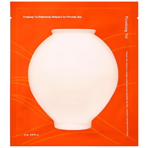 Pyunkang Yul PKY Radiance Vita Facial Mask Pack, Blemish Care with Pure Vitamin C, Improves Skin Firmness and Radiance, Adherence Gel Sheet, Vegan, Zero Irritation, Korean Skincare (10pcs)