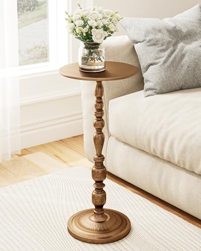 25-Inch Art Deco Bronze Side Table - Vintage Metal Accent End Table