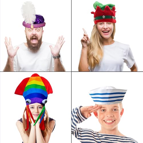 Assorted Funny Party Hats Set for Adults - Photo Booth Props