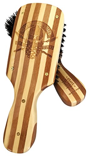 Beard Brush Pack of 2 - Natural Bamboo, Premium Grooming Tool for Beards (Variation of THIS listing: 1 Count Pack of 2)