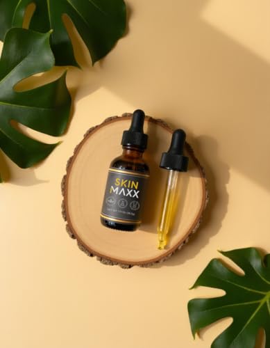 Skin Maxx Organic Face Oil with Castor, Rosehip & Black Seed Oil - 2 Fl Oz, Anti-Aging Moisturizer for Glowing Skin