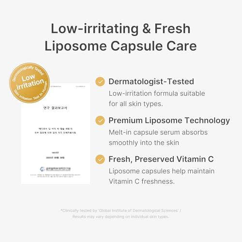 medicube Deep Vitamin C Capsule Serum | Hydrating Vitamin C Serum for Dull & Uneven-Looking Skin with Visible Concerns | Liposome Capsules for Smooth, Radiant Texture | Korean Skincare 1.01 fl.oz