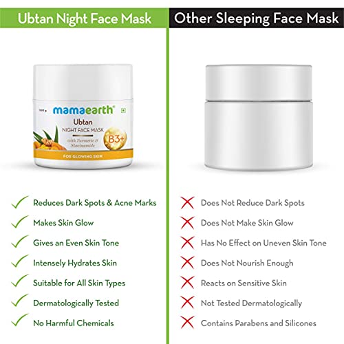 Mamaearth Ubtan Tan Removal Facial Kit | Face Wash, Scrub & Mask Combo for Glowing, Revitalize Skin With Turmeric, Saffron & Walnut | Paraben & Sulfate Free | For All Skin Types