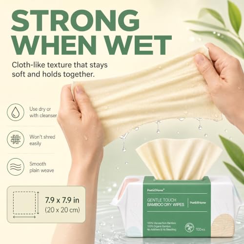 PoeticEHome Unscented Disposable Face Towels - 400 Soft Cleansing Wipes