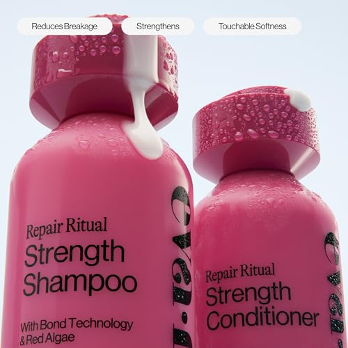 Eva NYC Repair Ritual Hair Care Travel Set - Shampoo, Conditioner & Leave In Treatment - Strengthen + Restore Dry, Damaged Hair with Bond Technology, Red Algae, Bamboo - Travel-Size Trio