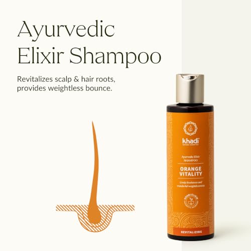 Ayurvedic Orange Vitality Shampoo for Hair Volume & Scalp Balance - Natural & Silicone-Free - 1.69 fl oz