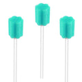 Disposable Oral Sponge Swabs Sky Blue Plum Shape 250 Count - Gentle Mouth Cleaning