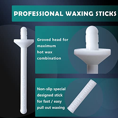 Charmonic 200 Pcs Wax Sticks, Nose Wax Kit Accessories, Waxing Sticks for Nostril Nasal Cleaning, Ear Face Eyebrows Hair Removal for Men Women