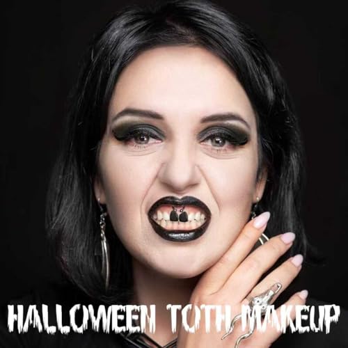 Black Tooth Paint,Professional Black Out Teeth Makeup,Quick Dry & Realistic, for Cosplay,Rotten Teeth Makeup and Missing Teeth SFX for Halloween Art Theater