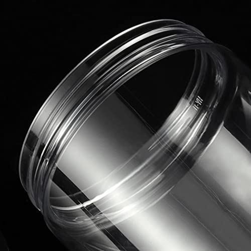 JEUIHAU 46 Pack 8 OZ Plastic Jars with Lids, Clear Empty Slime Storage Containers with Screw On Lids, Plastic Cosmetic Containers for Slime Making, Food, Beauty Products, BPA Free