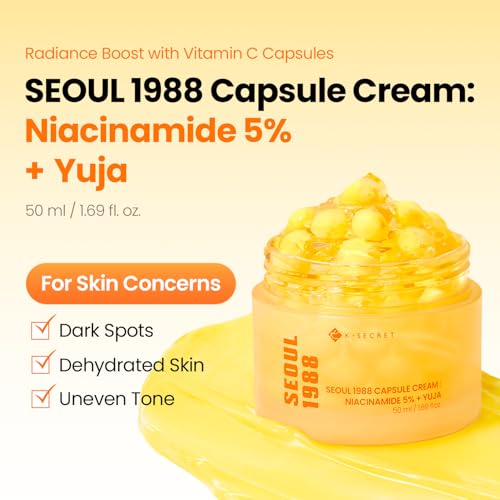 Niacinamide 5% Capsule Face Cream for Dull Skin Hydrating Gel & Vitamin C