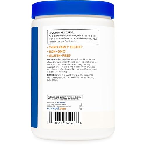 Nutricost N-Acetyl L-Cysteine (NAC) Powder 500 Grams - Vegan NAC, Non-GMO, Gluten Free