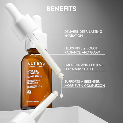 Alteya Organics Luminous Rose Iridescent Light Serum 1Fl Oz/ 30mL