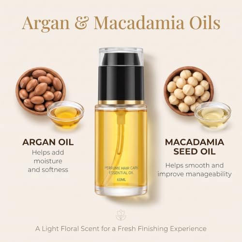 Lightweight Argan & Macadamia Hair Oil for Frizz Control & Shine
